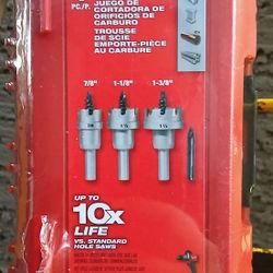 ❌️MILWAUKEE❌️ 4 PIECE CARBIDE HOLE CUTTER SET❌️
