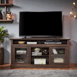 Rustic Wood TV Console Stand