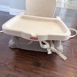 FisherPrice portable/foldable booster seat/high chair. Removable tray. 