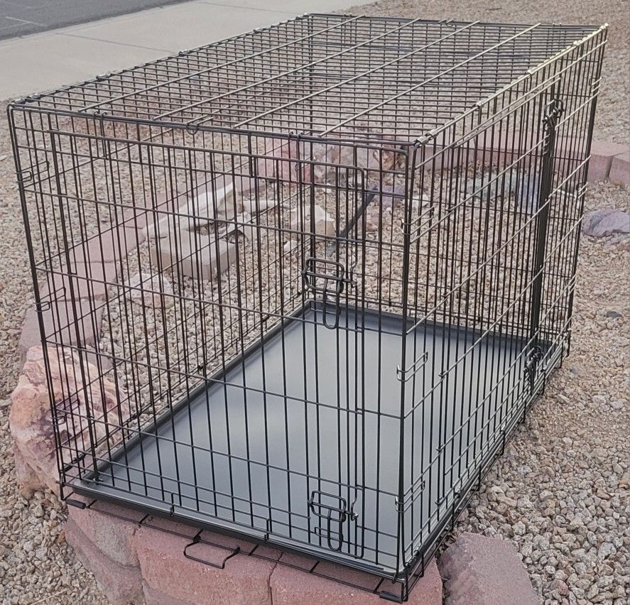 Like New Doube Door Extra Large 48" Inch Dog Crate Kennel