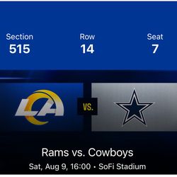 Dallas Cowboys vs Los Angeles Rams