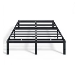 Vasagle Metal Bed Frame 14" Height Heavy-Duty 1100lbs Weight Capacity Black - Queen Size