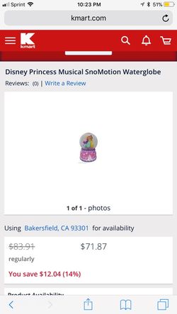 Disney snomotion waterglobe