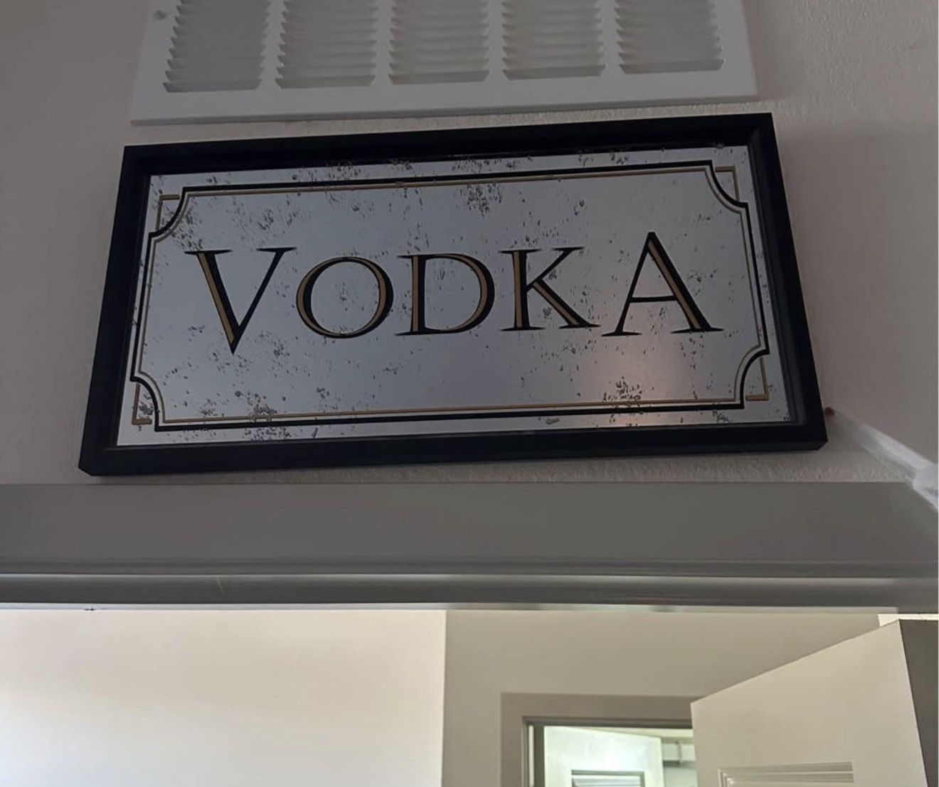 Wall art - vodka sign