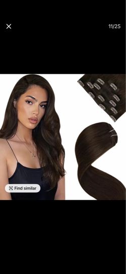 Real human hair extensions clip ins