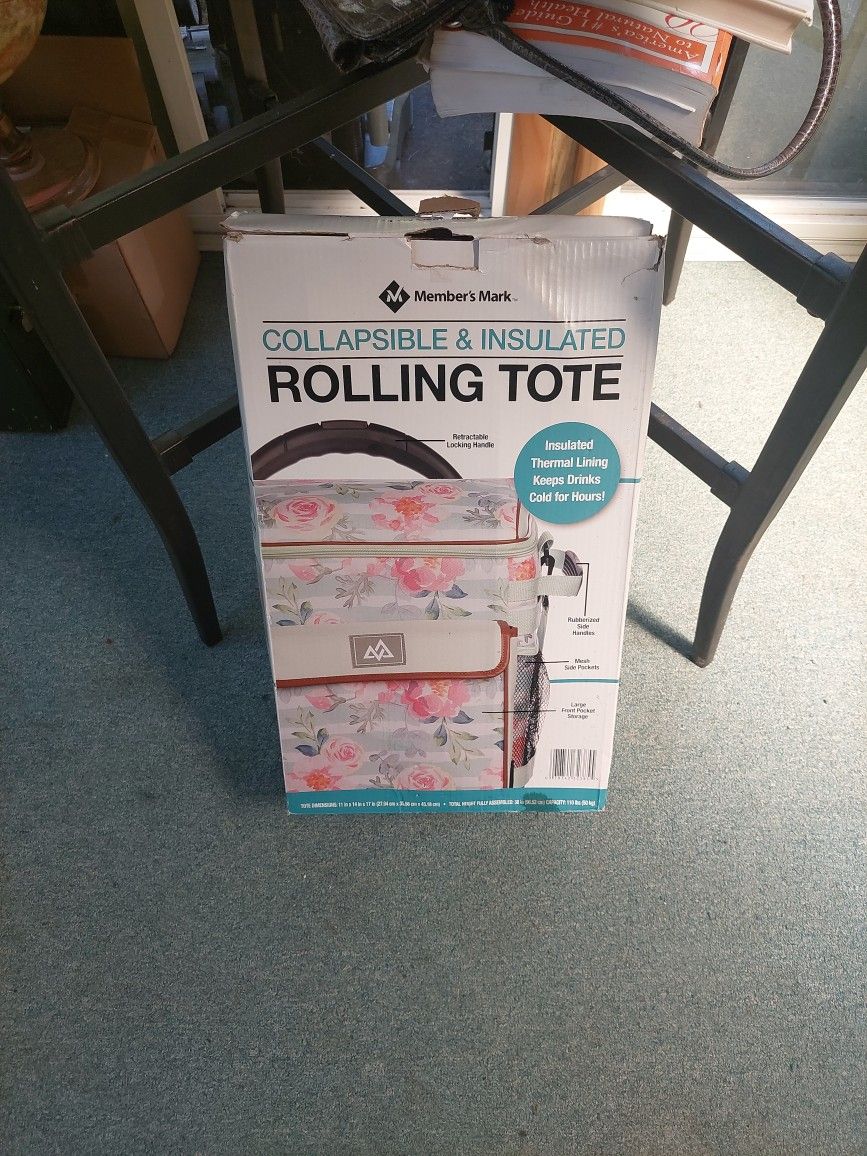 Collapsible And Insulated Rolling Tote for Sale in Bath Township