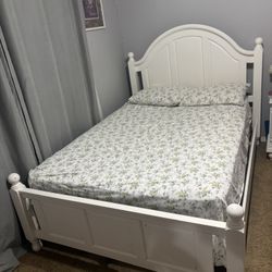 White Full Sized Bed Frame 