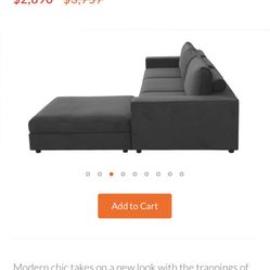 Sectional Sofa( Modani brand )+ 2 End Tables