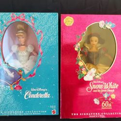 The Signature Collection: Snow White 60th Barbie & Cinderella Barbie 