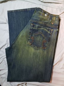 Vintage Y2K,Azzuré Denim Jeans with Embroidered Back Pocket