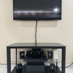 TV | Table | Surround Sound System & Blu-ray 3D DVD