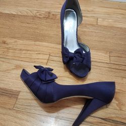 Purple Open Toe Heels 7.5