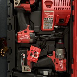 Milwaukee Fuel Hammer Drill Driver/impact Drill Kit & Hard Case  Brand New 
