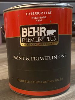 Gallon of charcoal grey exterior paint