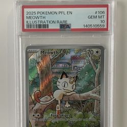 Pokemon Meowth PSA 10 (Phantasmal Flames)