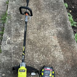 RYOBI 40V HP Brushless Whisper Series 17 in. Cordless Battery Carbon Fiber Shaft String Trimmer (Tool-Only) 80