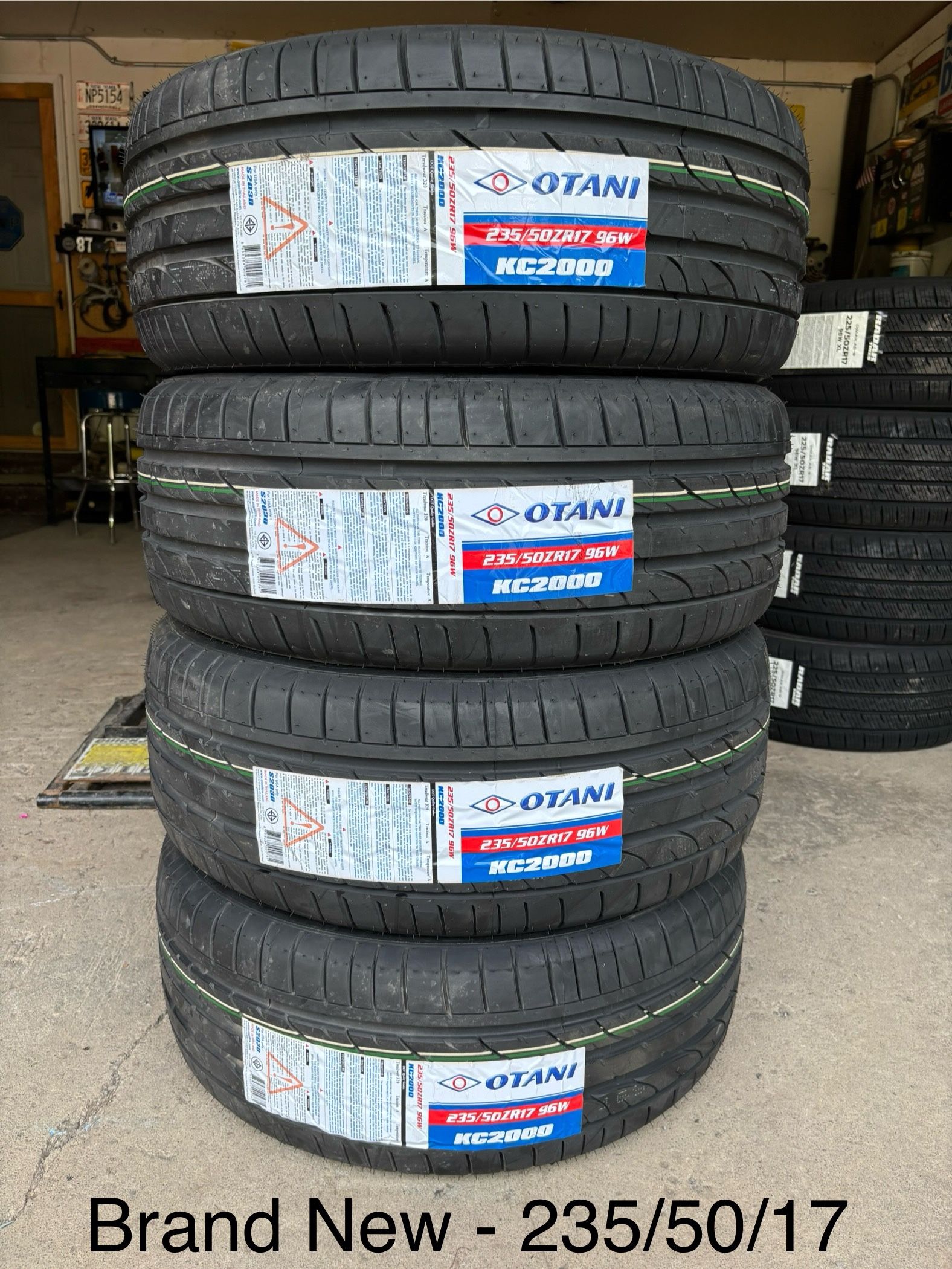 (4) - 235/50/17 Otani KC2000 Tires