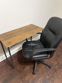 Desk With Leather Chair