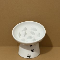 Cat Slow Feeder Raised Plate 