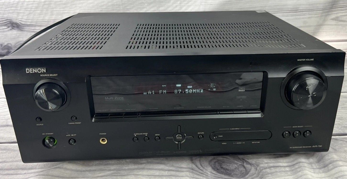 Denon 7.1-Ch Multi-Zone AV Receiver. HDMI, Bluetooth, 770 Watts.