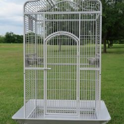 Extra Large Open Play Dome Top Parrot Bird Rolling Cage 