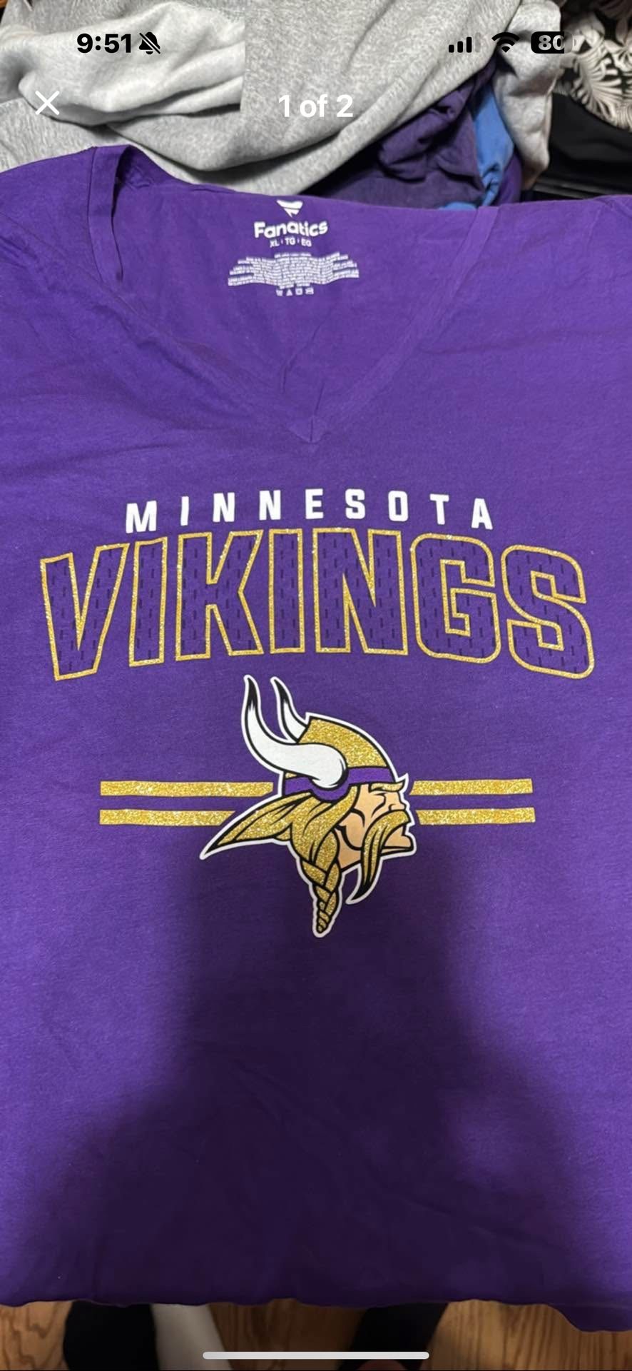 Minnesota Vikings Women’s XL V Neck