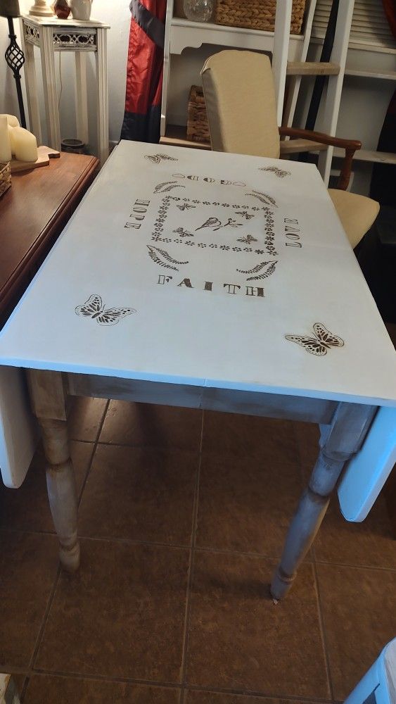 Vintage Antique Farmhouse Drop Leaf Table
