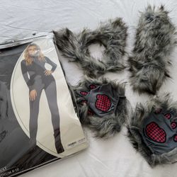 Wolf Costume w/ Black Bodysuit 