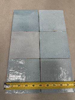 Wow Mestizaje Aqua Deco 5x5 Tile, 100SF / $679 (300 SF Available)
