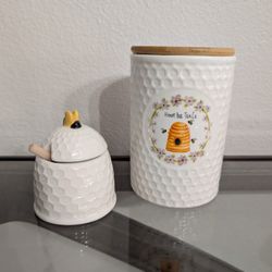 Honeycomb Tea And Honey Holders