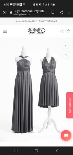 Infinity Charcoal Bridemaids Dress