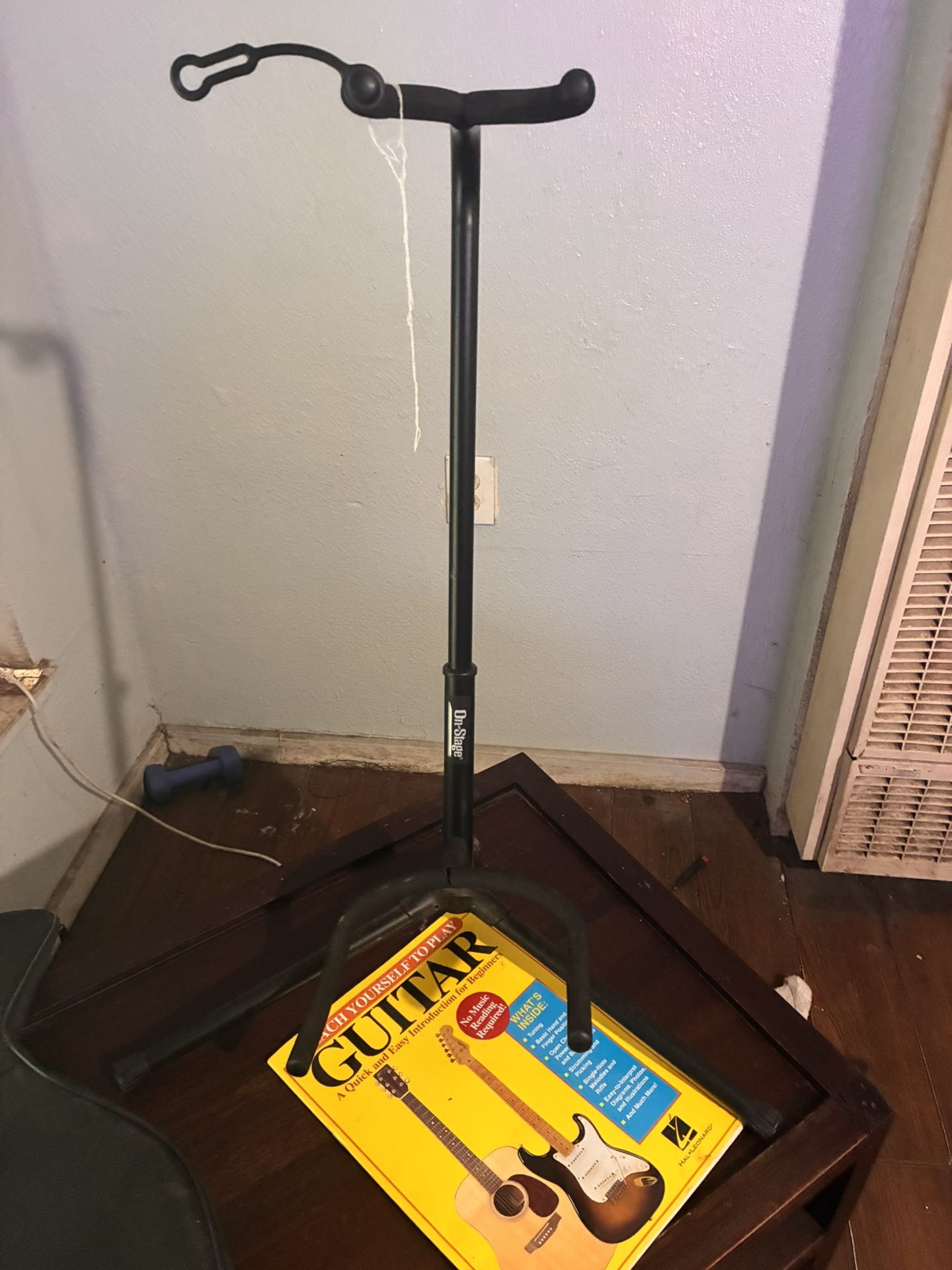 Guitar stand, and bag and begin book