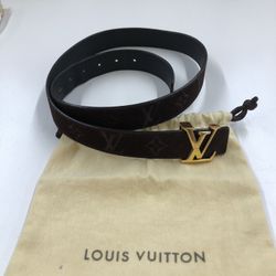 Louis Vuitton Suede Monogram Belt (40.5 inch )