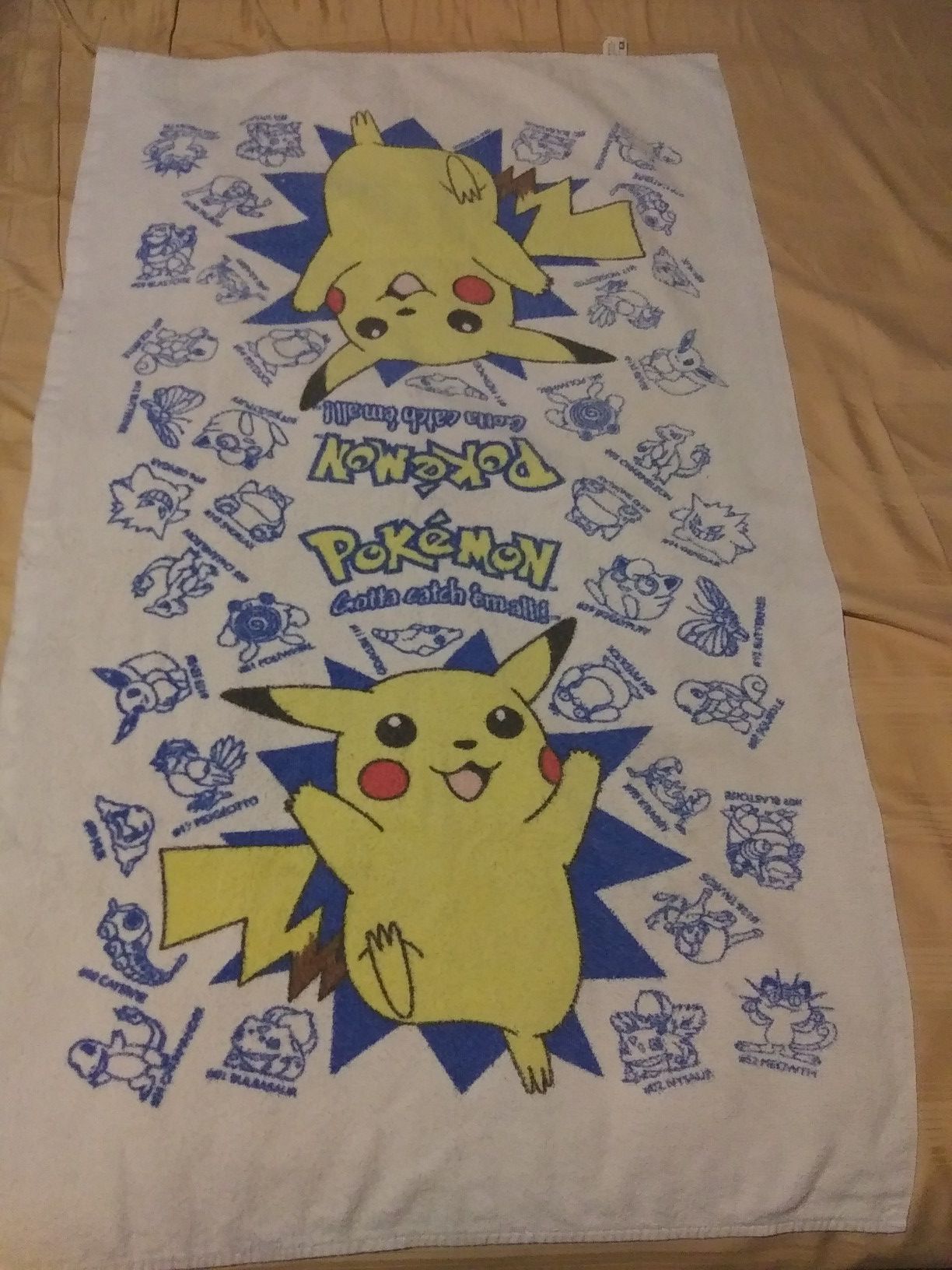 old pokemon towel