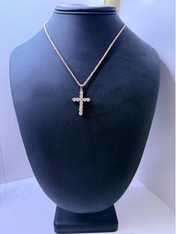 14k gold diamond cross