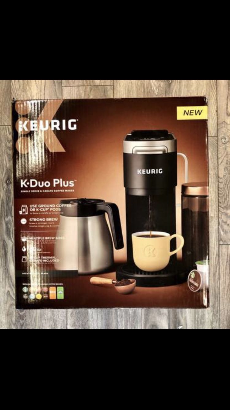 Keurig K-Duo Plus Coffee Maker With Single Serve K-Cup Pod & Carafe Brewer Black