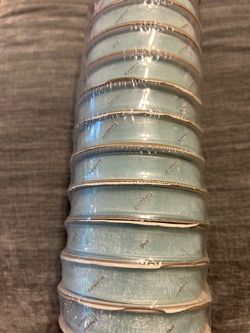 Light Blue Sheer Organza Ribbon Rolls Bundle
