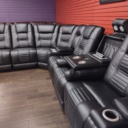 AUTOMATIC RECLINING SECTIONAL SOFA SET 
