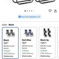 Two Anti-Gravity Chairs 