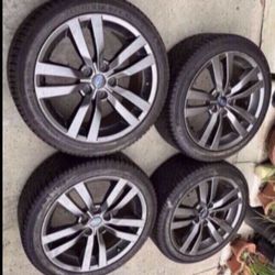 4 - 245/40r18 5x4.5 5x114.3 Stock Subaru Wrx STI Outback Crosstrek Rims Wheels Good 90% Treads Continental Viking Contact 7 Tires!!!!!!!!!!