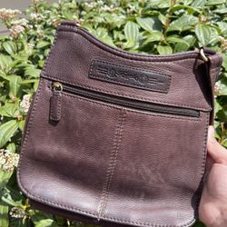 Fossil Brown Leather Messenger Bag - 75082