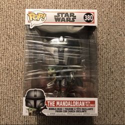 Funko Pop Vinyl - Star Wars: The Mandalorian with the Child (Chrome Beskar Armor) 10” Pop! ✨