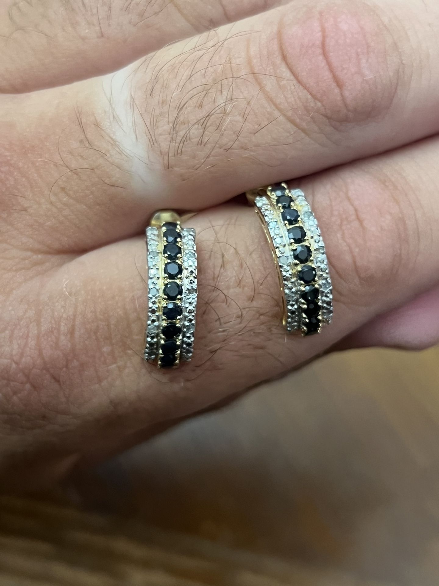 2.23 Cts Natural Diamond Sapphire Sterling Silver Designer Earrings