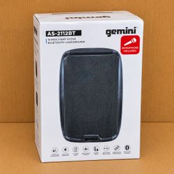 Gemini 1500 Watts 12" Bluetooth PA Speaker System USB SD Auxiliary FM Radio FM Radio Wired Microphone AS-2112BT 🚨 Payment Options Available 🚨 No Cre