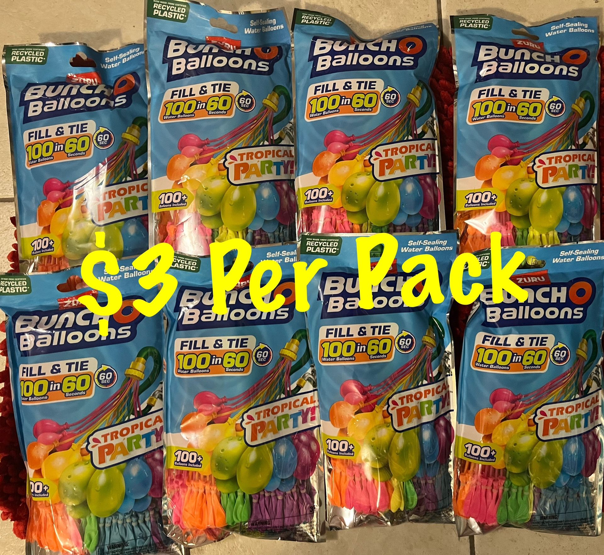 Water Balloons (100 Count Per Pack)