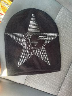 SP5DER RHINESTONE SKULLY BEANIE