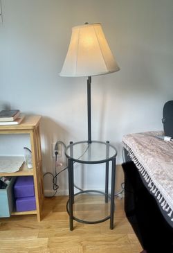 Side table with swivel Lamp