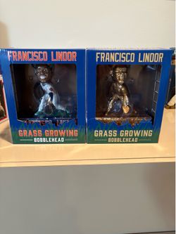 Francisco Lindor New York Mets Grass Growing Bobbleheads Gold