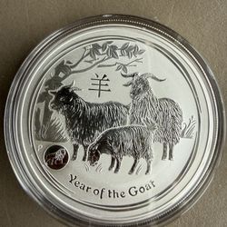 2015 1oz AUSTRALIA YEAR OF THE GOAT SILVER COIN 