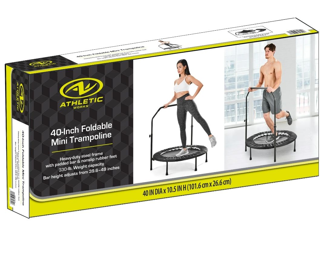 Athletic Works 40" Foldable Trampoline with Adjustable Handle